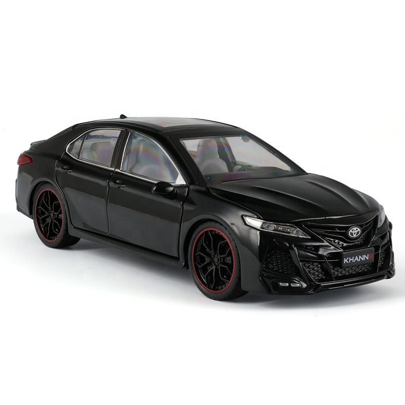 2023 New 1:24 Scale Camry Car Diecast Models With Music Alloy Cars Vehicle Model Toys 