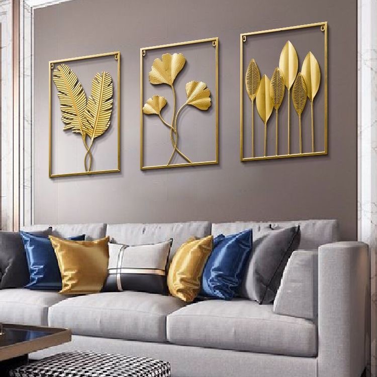 Tree Leaves Metal Artwork Interior Home Decorations Wall Art Home Decor Wall Designs Interior Decorative 