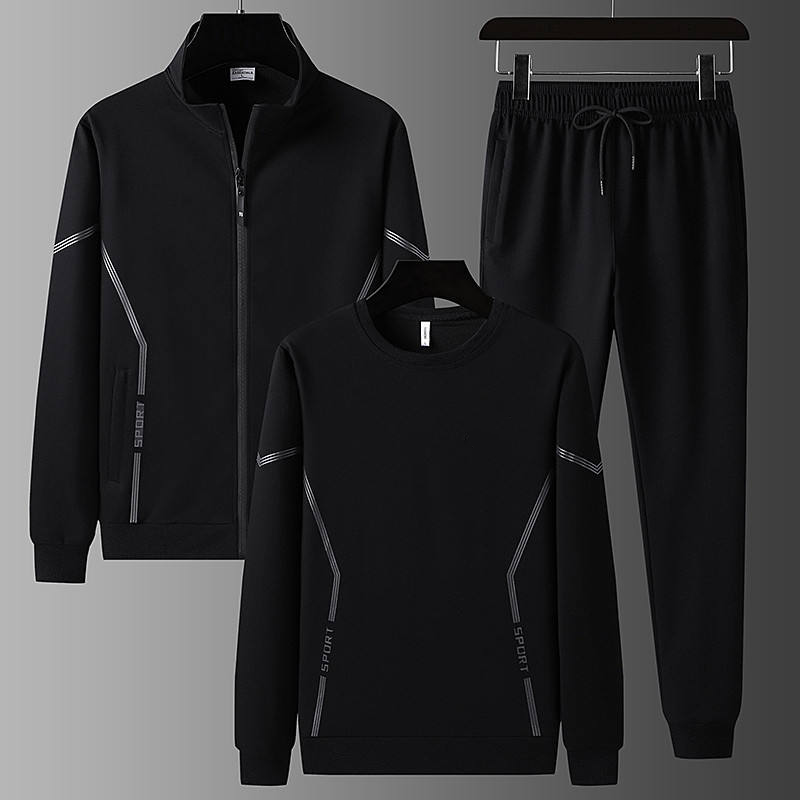 Fashion Long Sleeve Men's Jogging Training Suit Jacket Sweatpants Set Zipper Pockets Training Wear Suits Casual Men's Tracksuits 